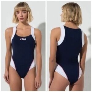 FILA Navy & White Bodysuit - Size M